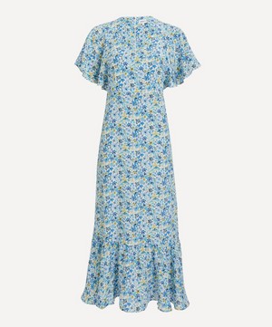 Liberty - Dreams of Summer Silk Crepe de Chine Aperitif Midi-Dress image number 0
