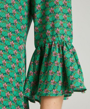 Liberty - Tudor Tulip Silk Crepe de Chine Gala Mini-Dress  image number 4