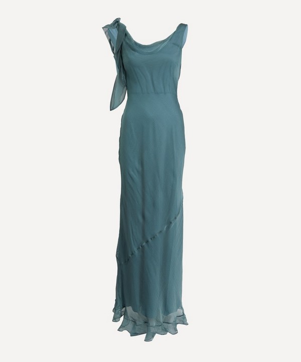 Saloni - Asher B Ash Blue Slip Dress image number null