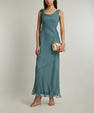 Saloni - Asher B Ash Blue Slip Dress image number 1