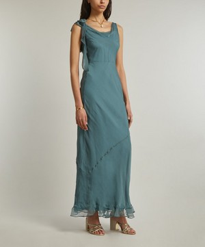Saloni - Asher B Ash Blue Slip Dress image number 2