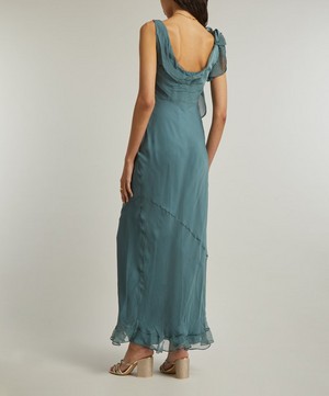 Saloni - Asher B Ash Blue Slip Dress image number 3