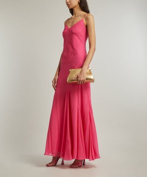Saloni - Cameron Honeysuckle Pink Strappy Dress image number 1