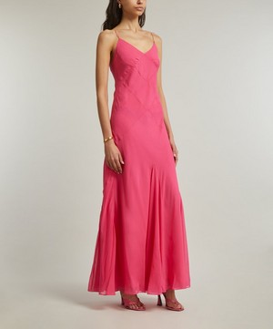 Saloni - Cameron Honeysuckle Pink Strappy Dress image number 2
