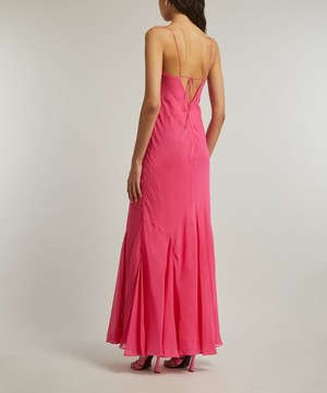 Saloni - Cameron Honeysuckle Pink Strappy Dress image number 3