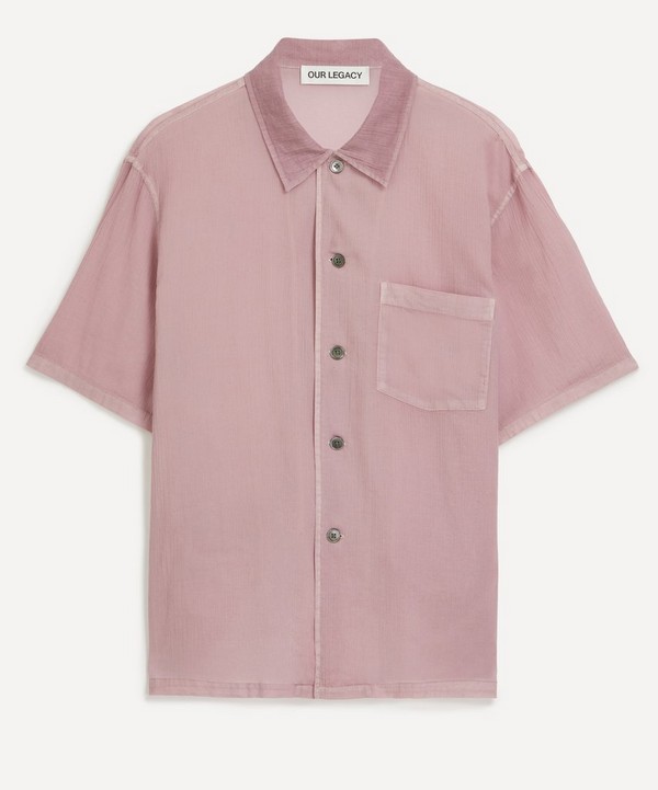 Our Legacy - Box Shirt in Dusty Lilac Coated Voile  image number null