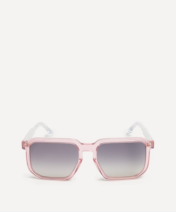 Isabel Marant - Acetate Semi-Transparent Pink Geometric Sunglasses image number null