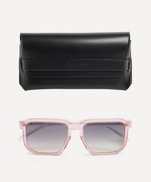 Isabel Marant - Acetate Semi-Transparent Pink Geometric Sunglasses image number 3