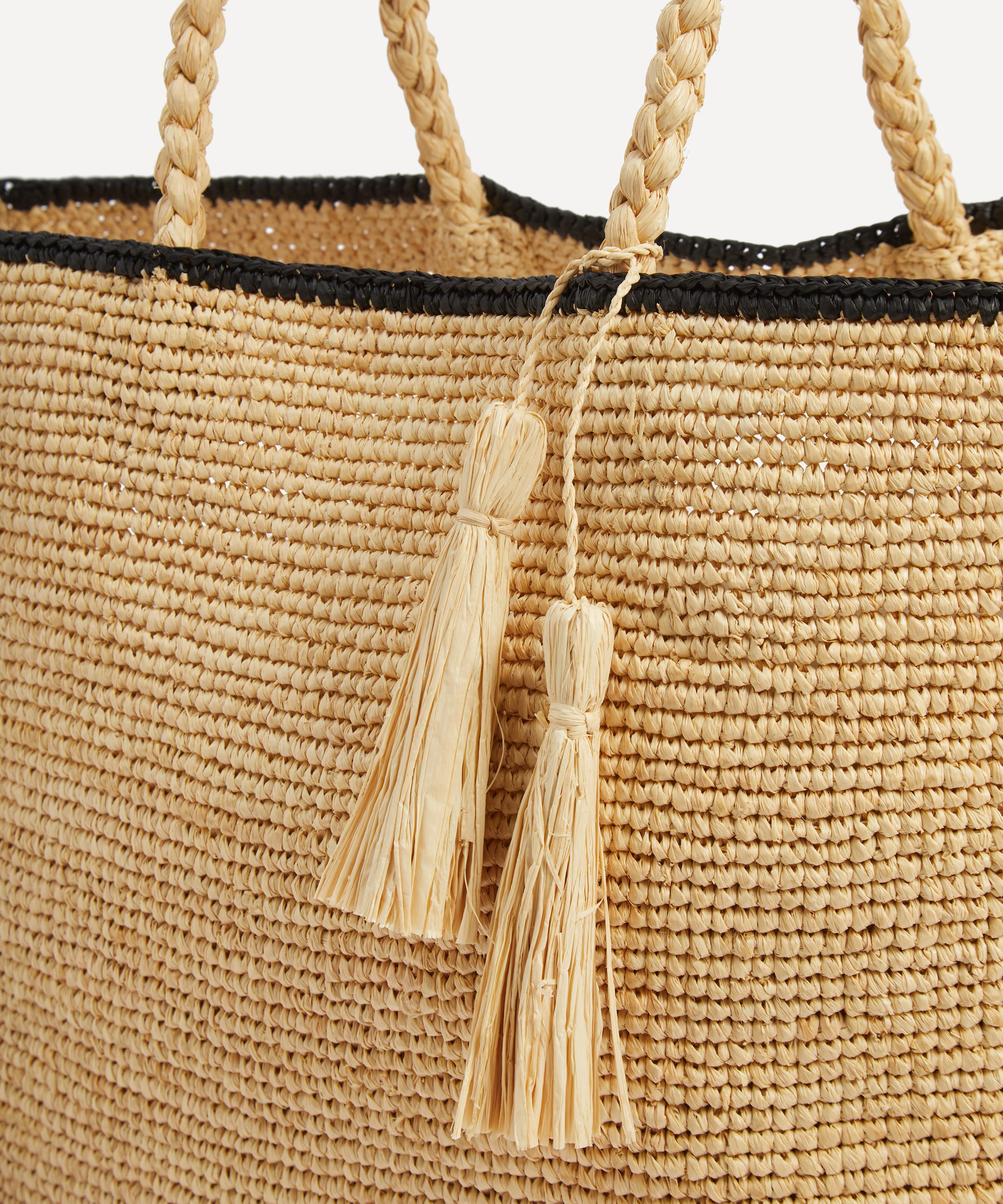 Maison N.H Paris - Rose Marie Grand Raffia Tote Bag image number 4