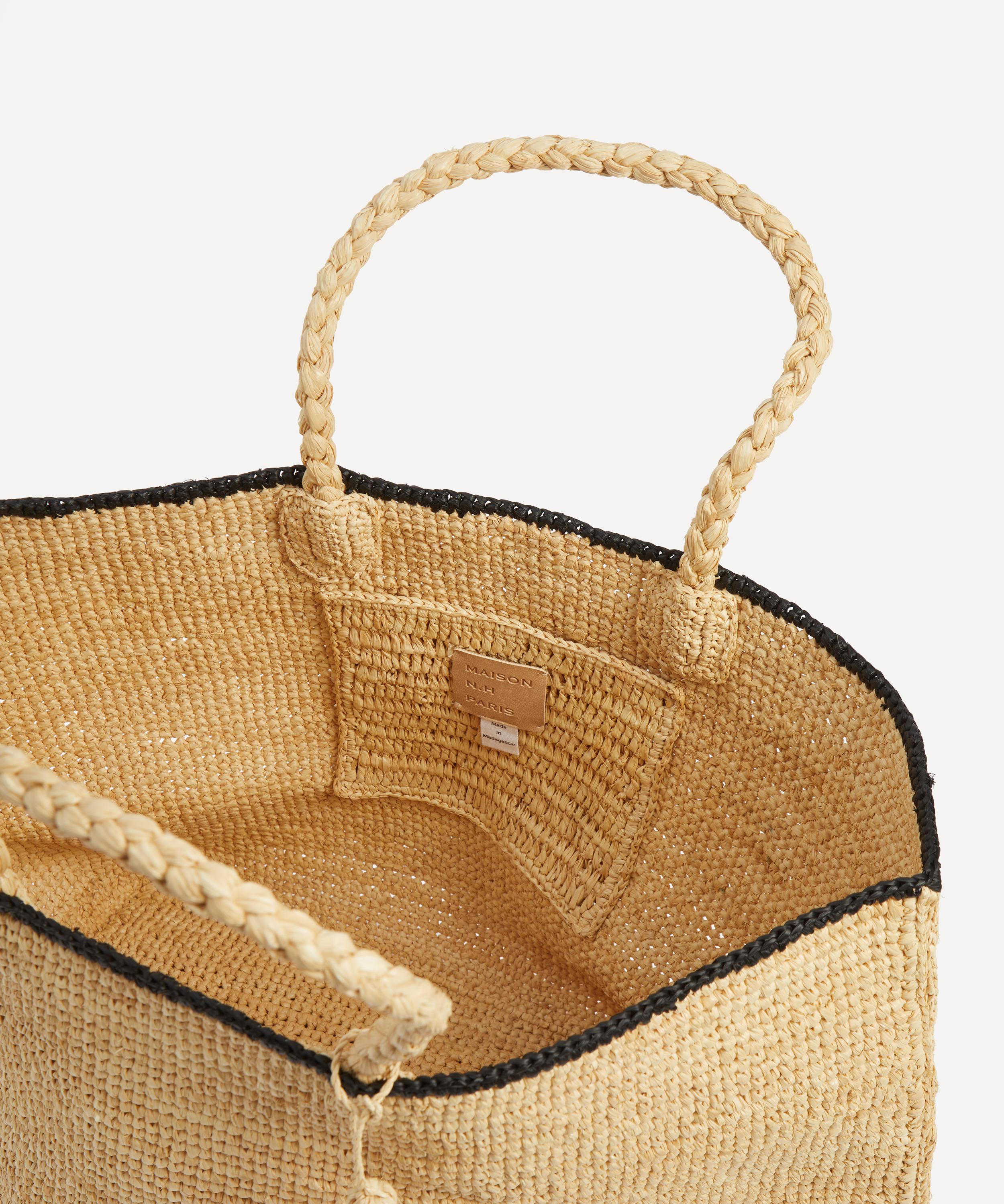 Maison N.H Paris - Rose Marie Grand Raffia Tote Bag image number 5