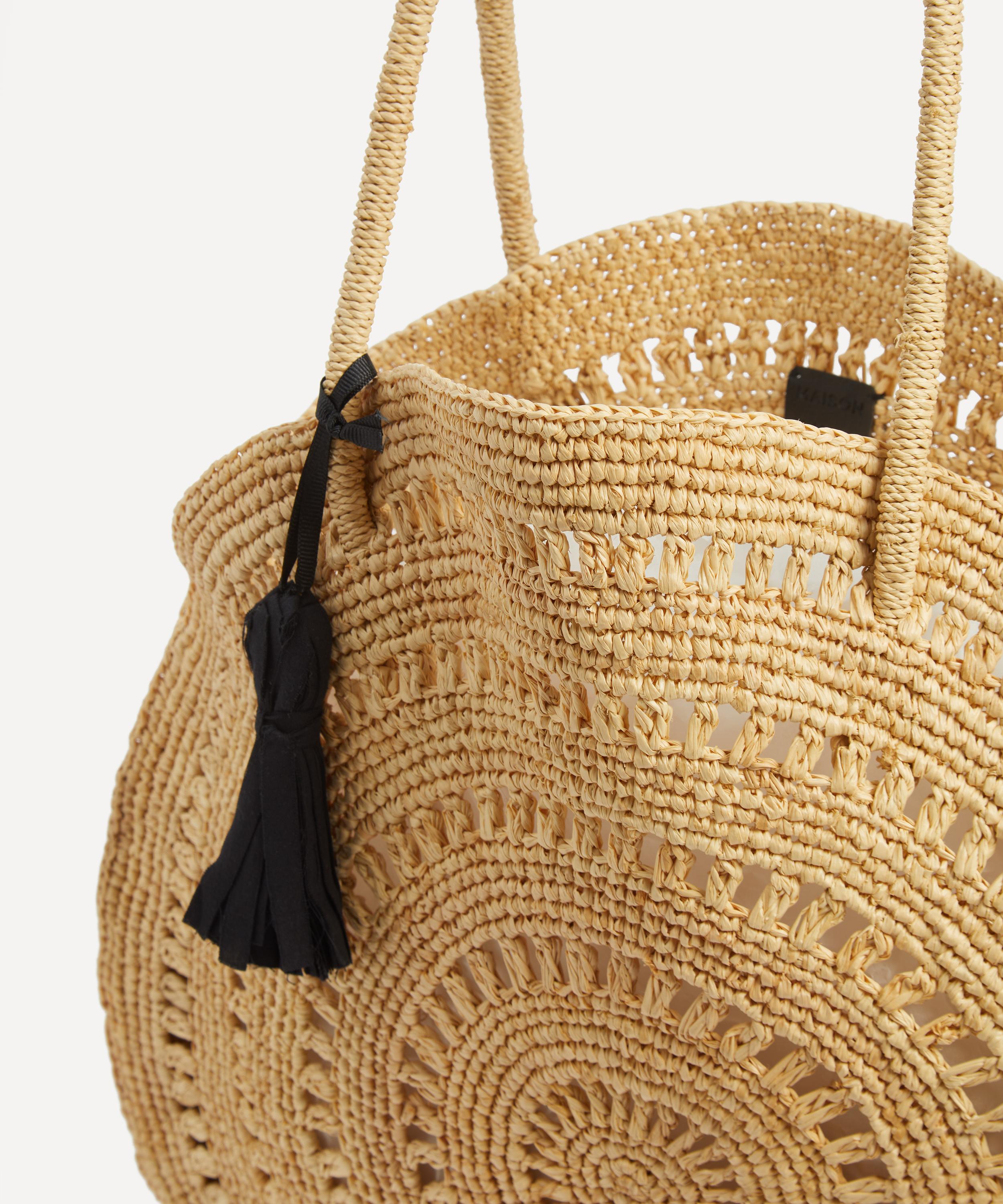 Maison N.H Paris - Cercle Grand Raffia Shoulder Bag image number 4