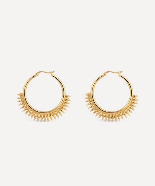 Dinny Hall - 22ct Gold-Plated Sunbeam Large Click Hoop Earrings image number null