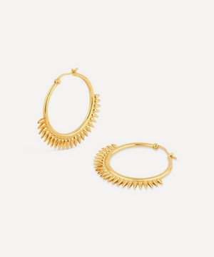 Dinny Hall - 22ct Gold-Plated Sunbeam Large Click Hoop Earrings image number 3