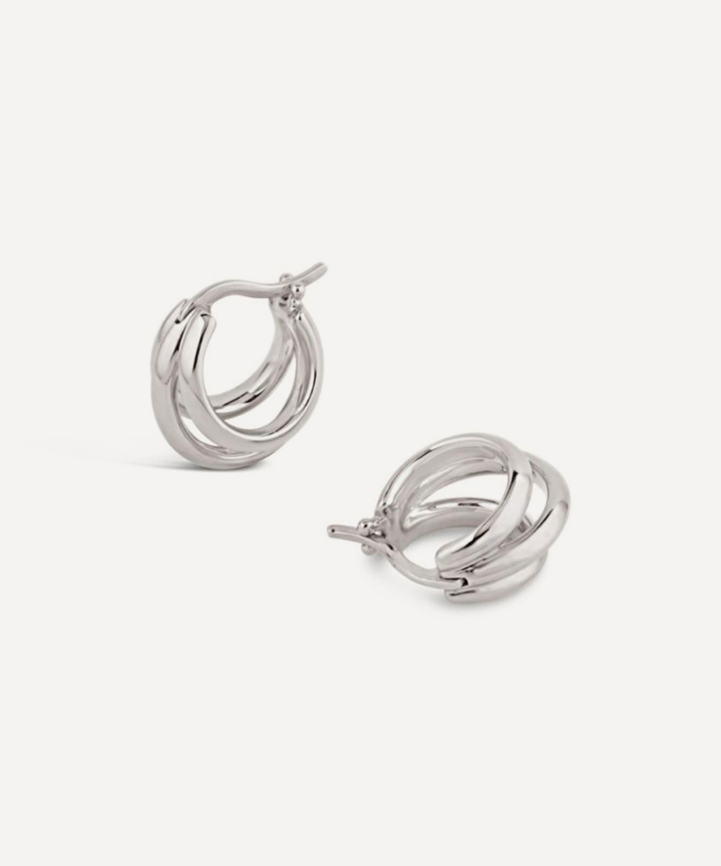 Dinny Hall - Sterling Silver Signature Triple Huggie Hoop Earrings