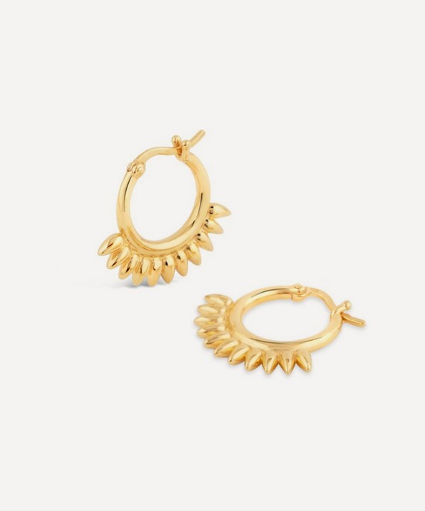 Dinny Hall - 22ct Gold-Plated Sunbeam Small Click Hoop Earrings image number null