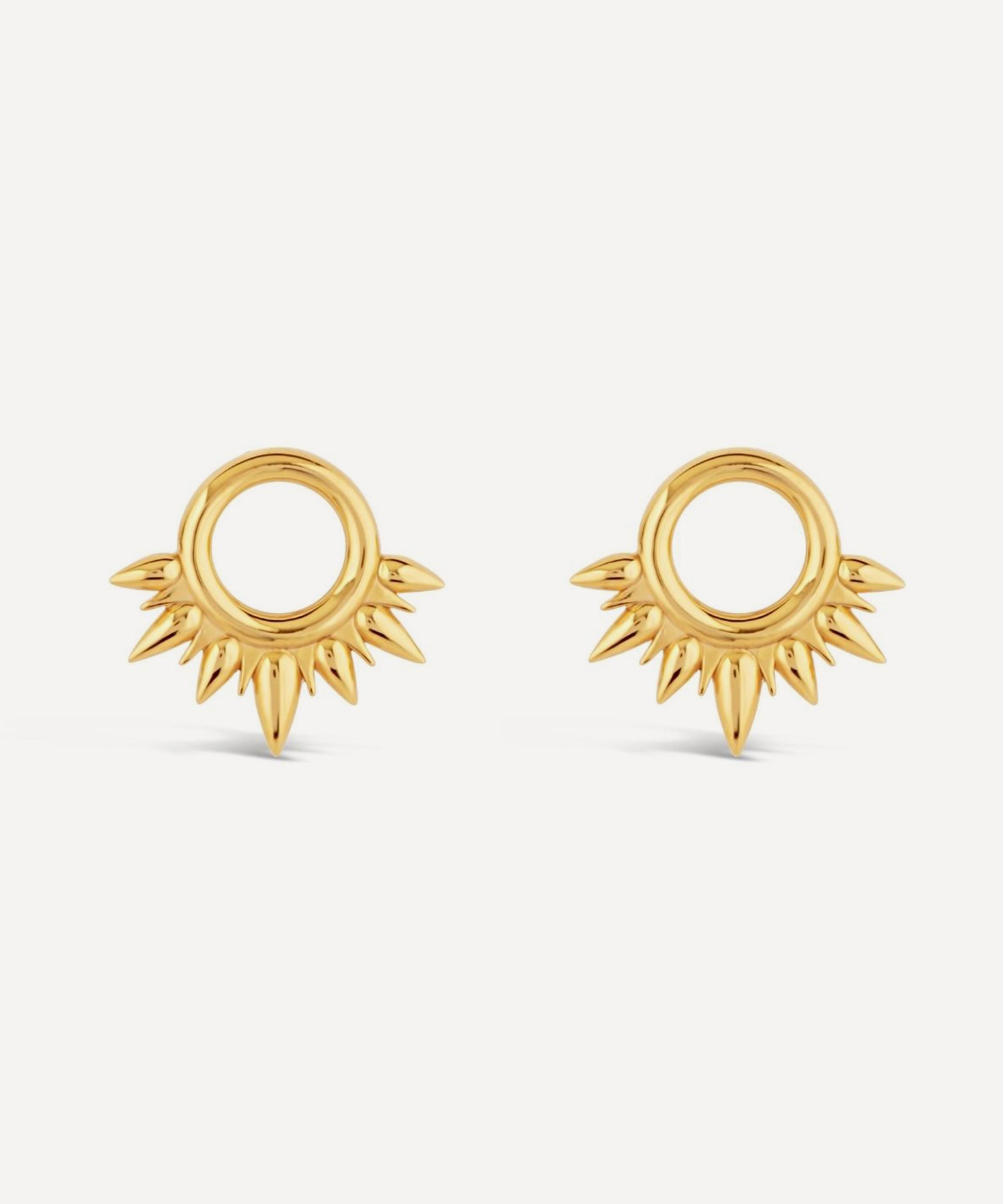 Dinny Hall - 22ct Gold-Plated Sunbeam Half Sun Stud Earrings image number 0