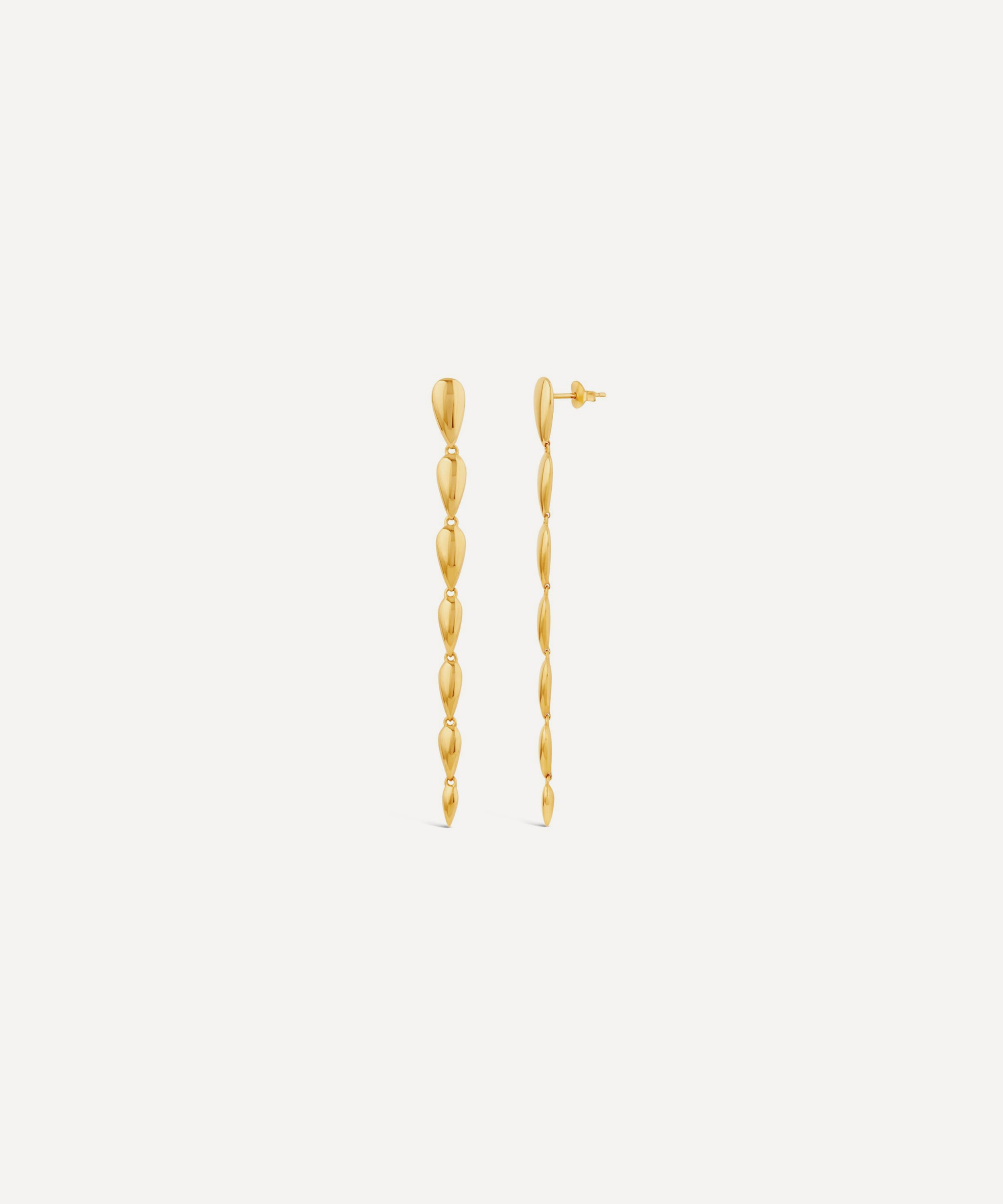 Dinny Hall - 22ct Gold-Plated Sunbeam Column Drop Earrings image number 2
