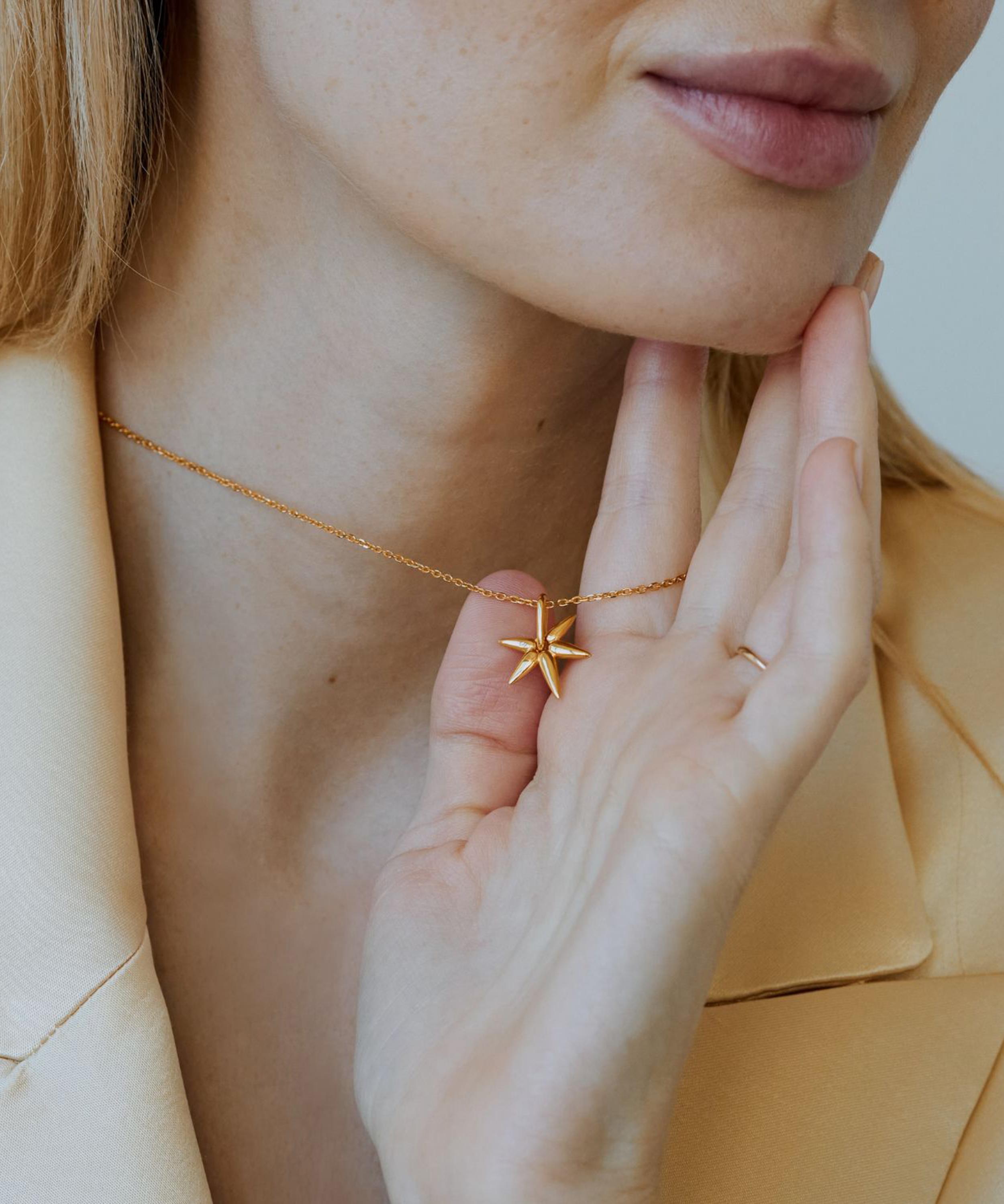 Dinny Hall - 22ct Gold-Plated Sunbeam Charm Pendant Necklace image number 1