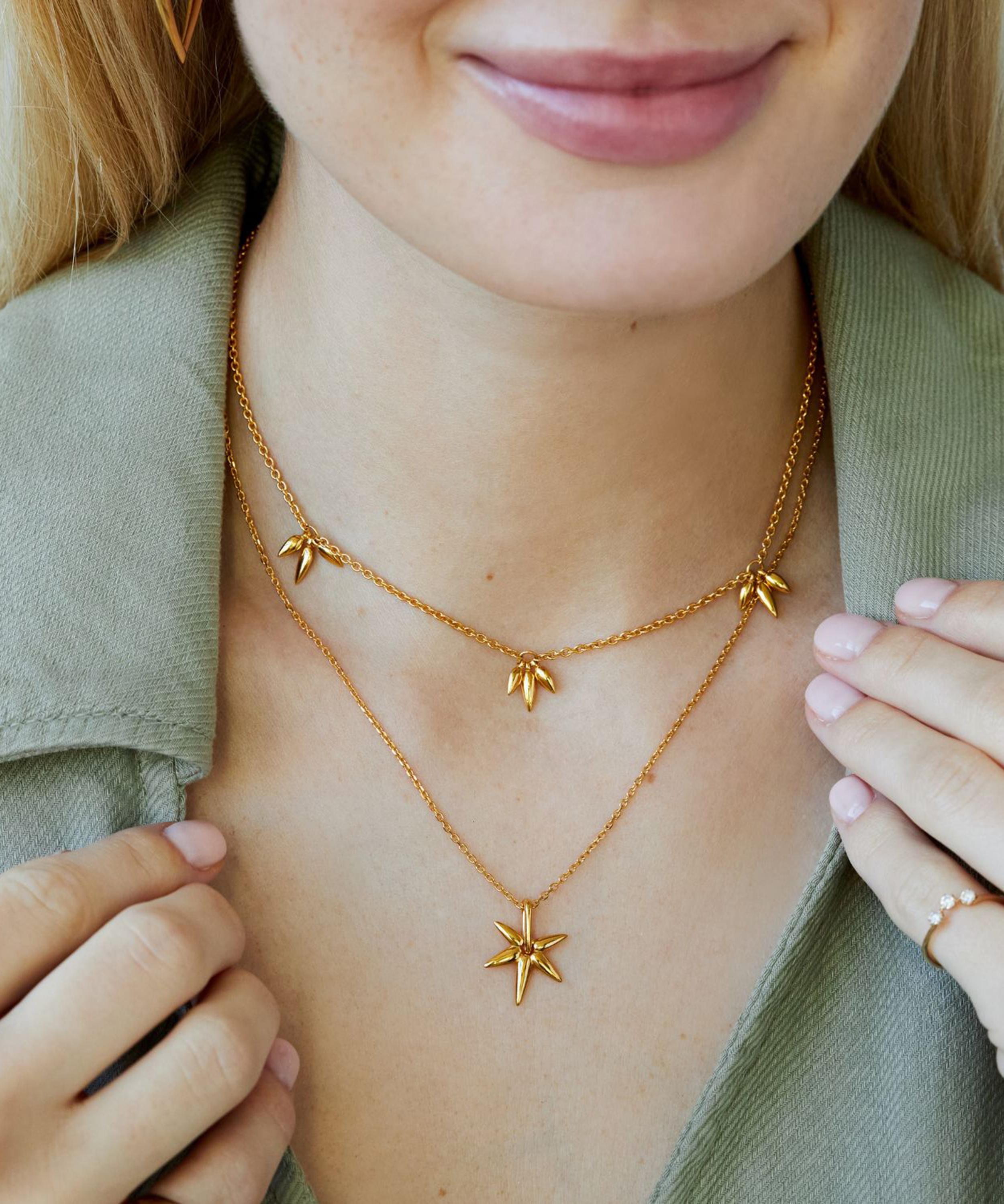 Dinny Hall - 22ct Gold-Plated Sunbeam Charm Pendant Necklace image number 2