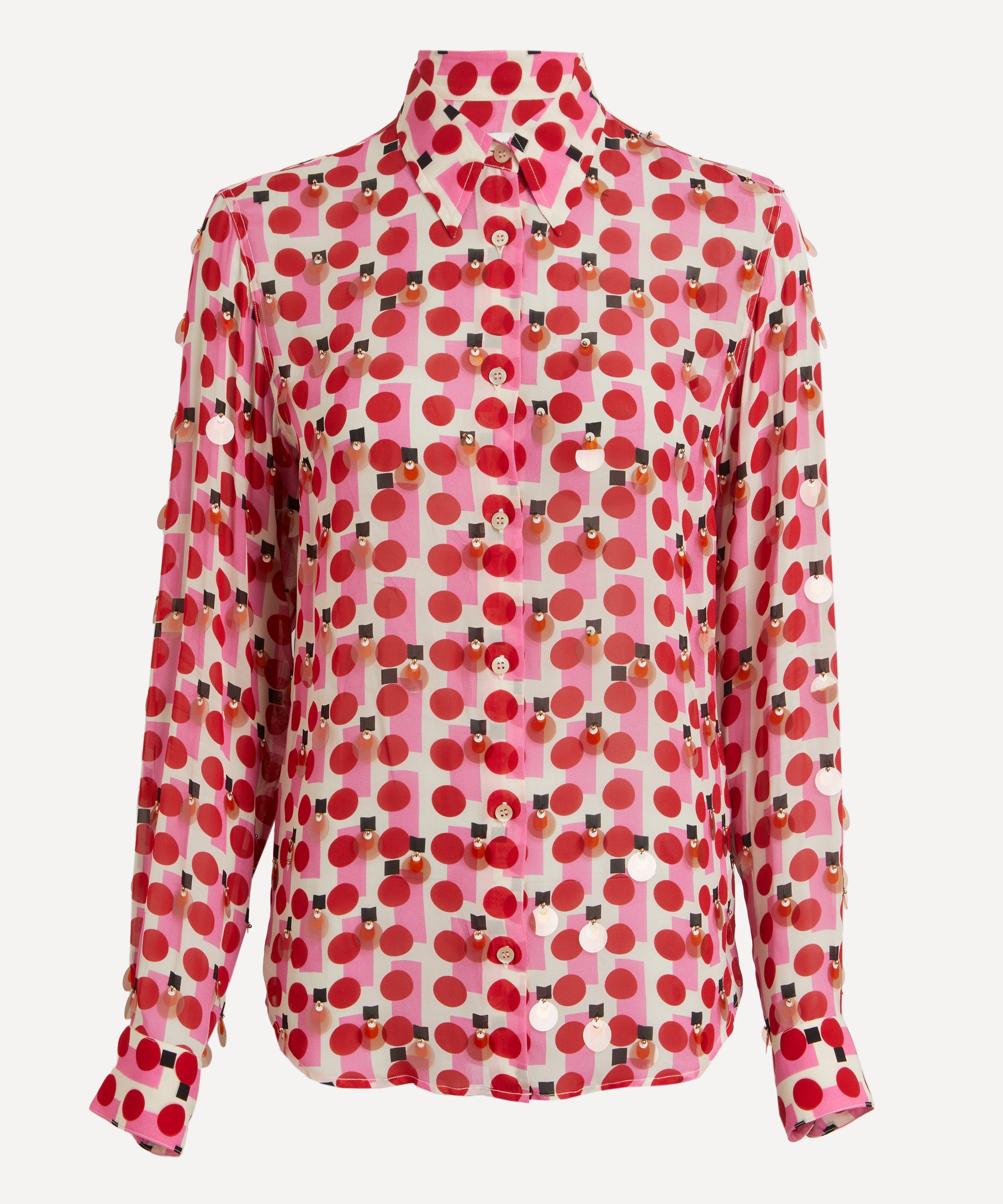 Dries Van Noten - Printed Shirt with Paillettes
