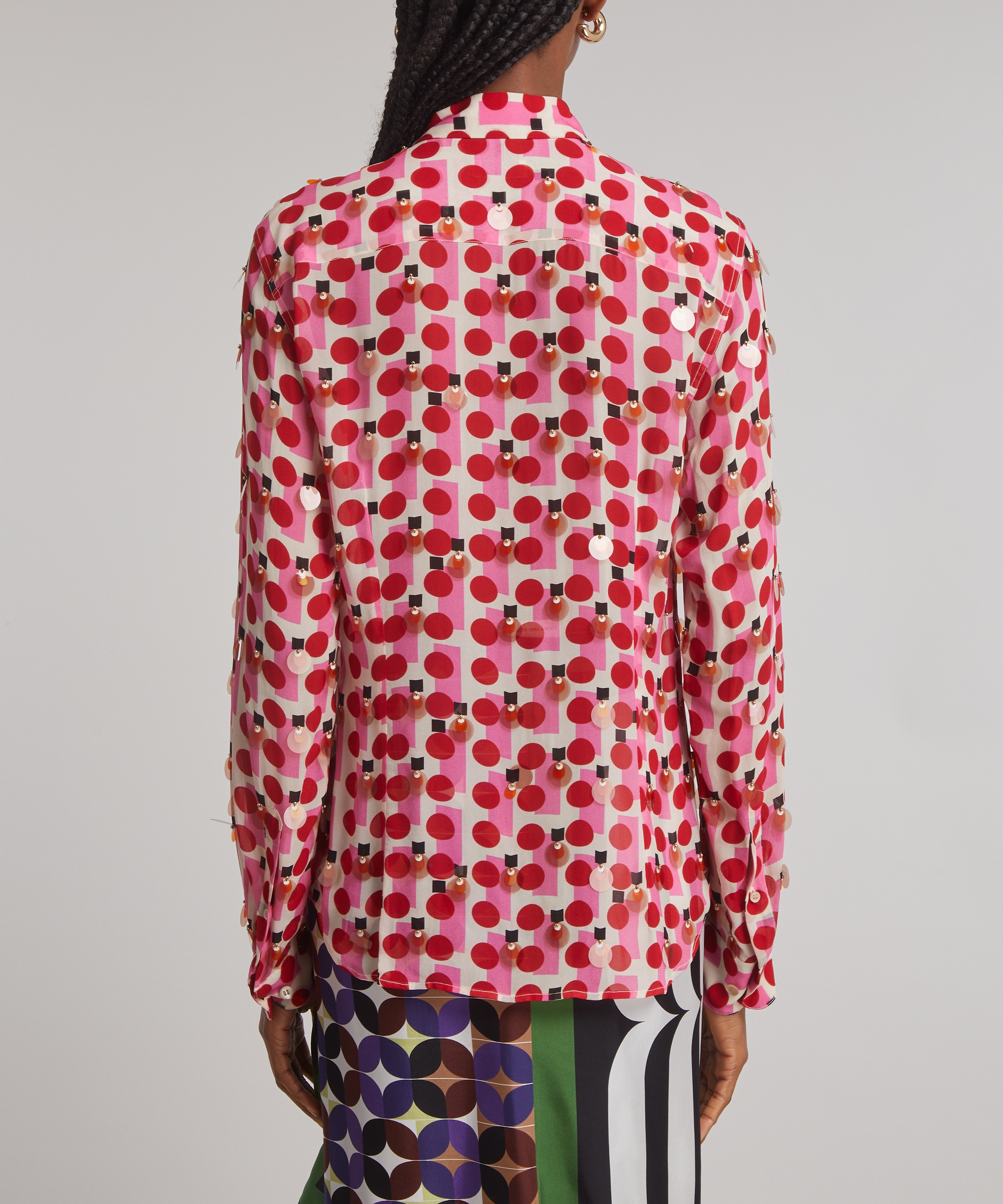 Dries Van Noten - Printed Shirt with Paillettes image number 3