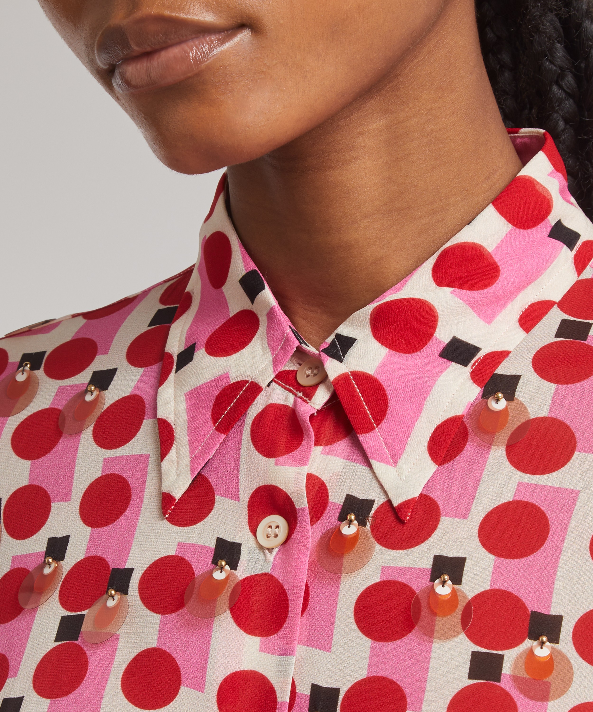 Dries Van Noten - Printed Shirt with Paillettes image number 4