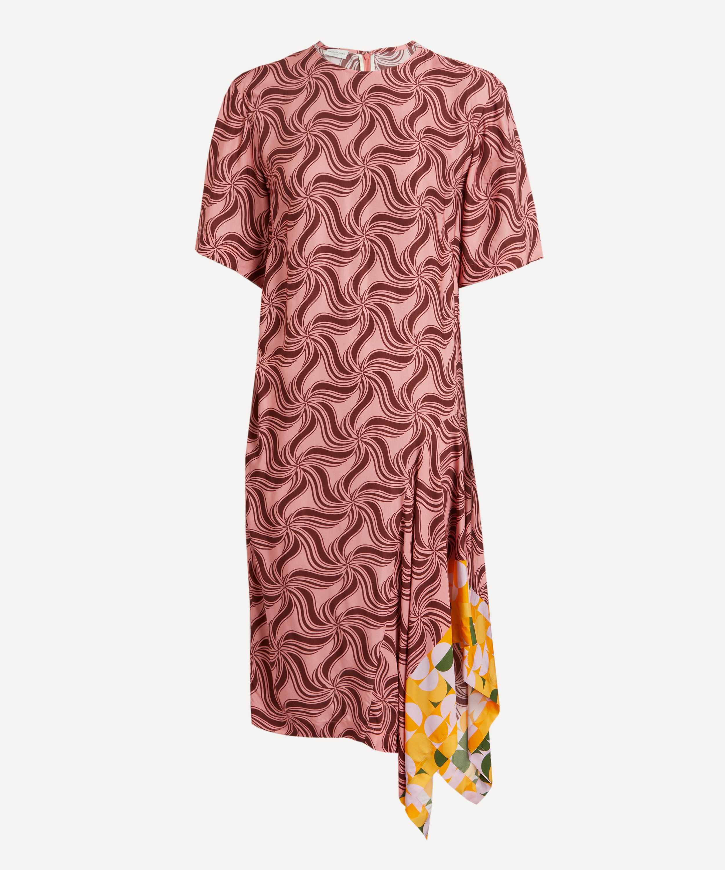 Dries Van Noten - Printed Asymmetric Midi Dress