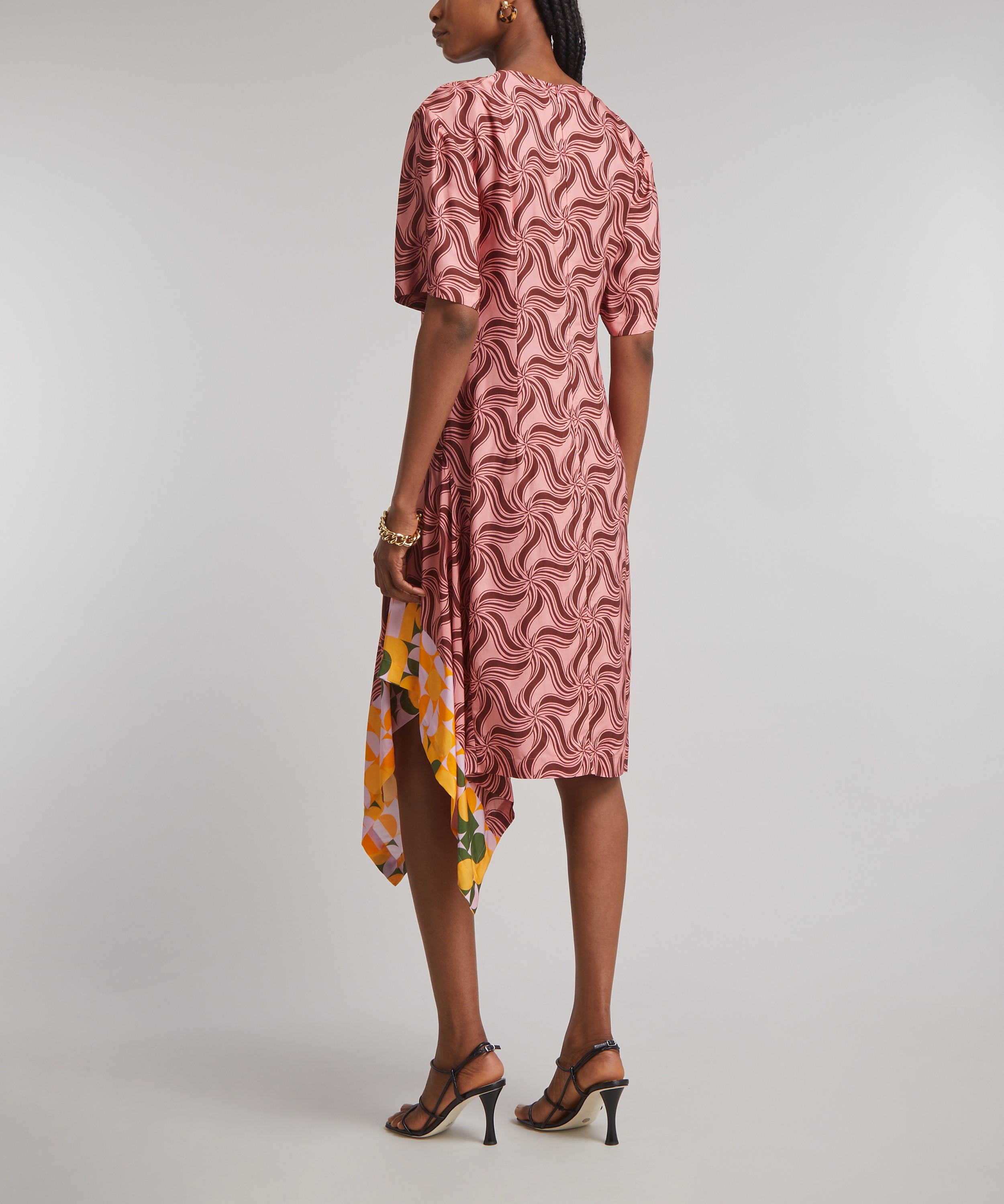 Dries Van Noten - Printed Asymmetric Midi Dress image number 3