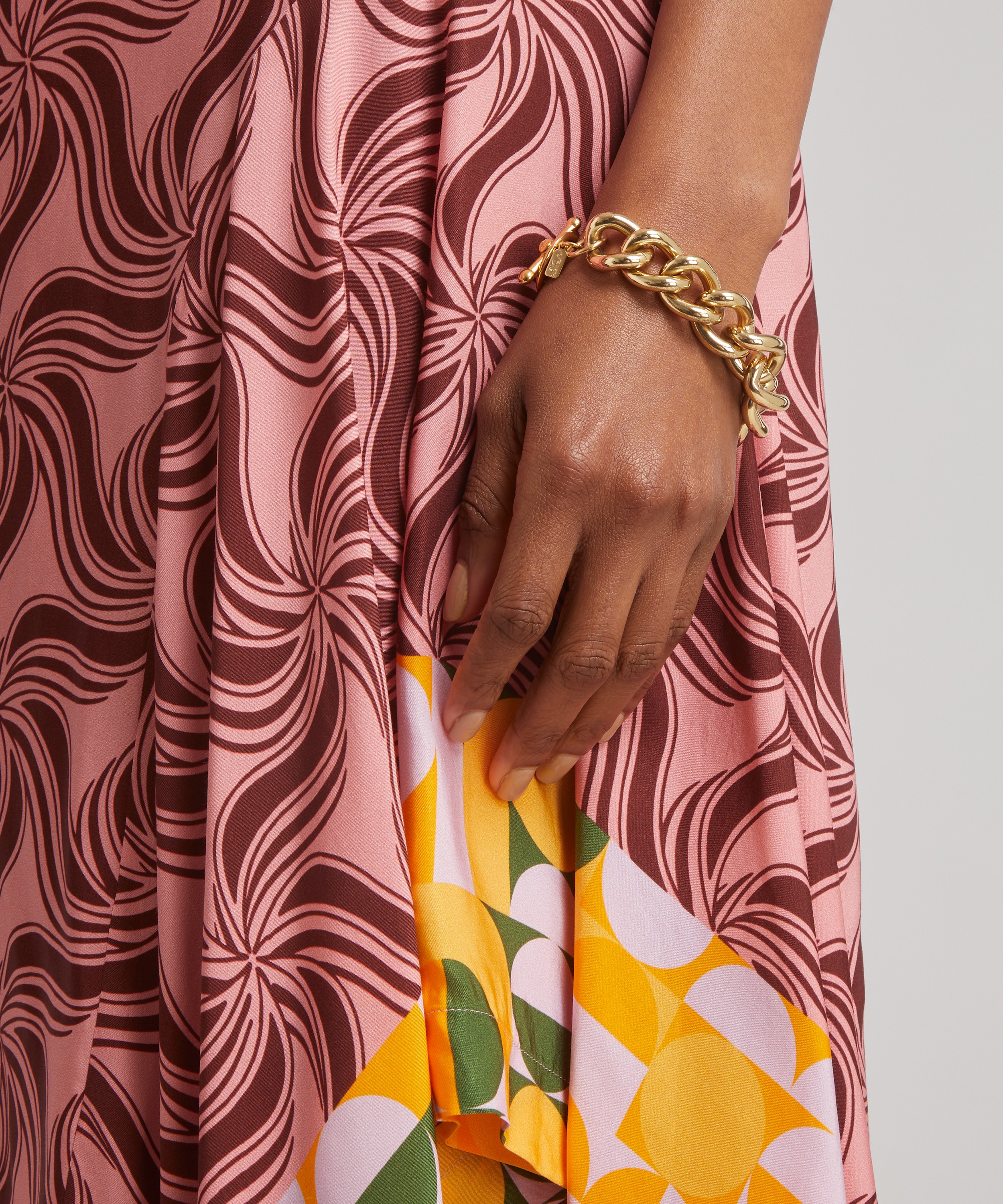 Dries Van Noten - Printed Asymmetric Midi Dress image number 4