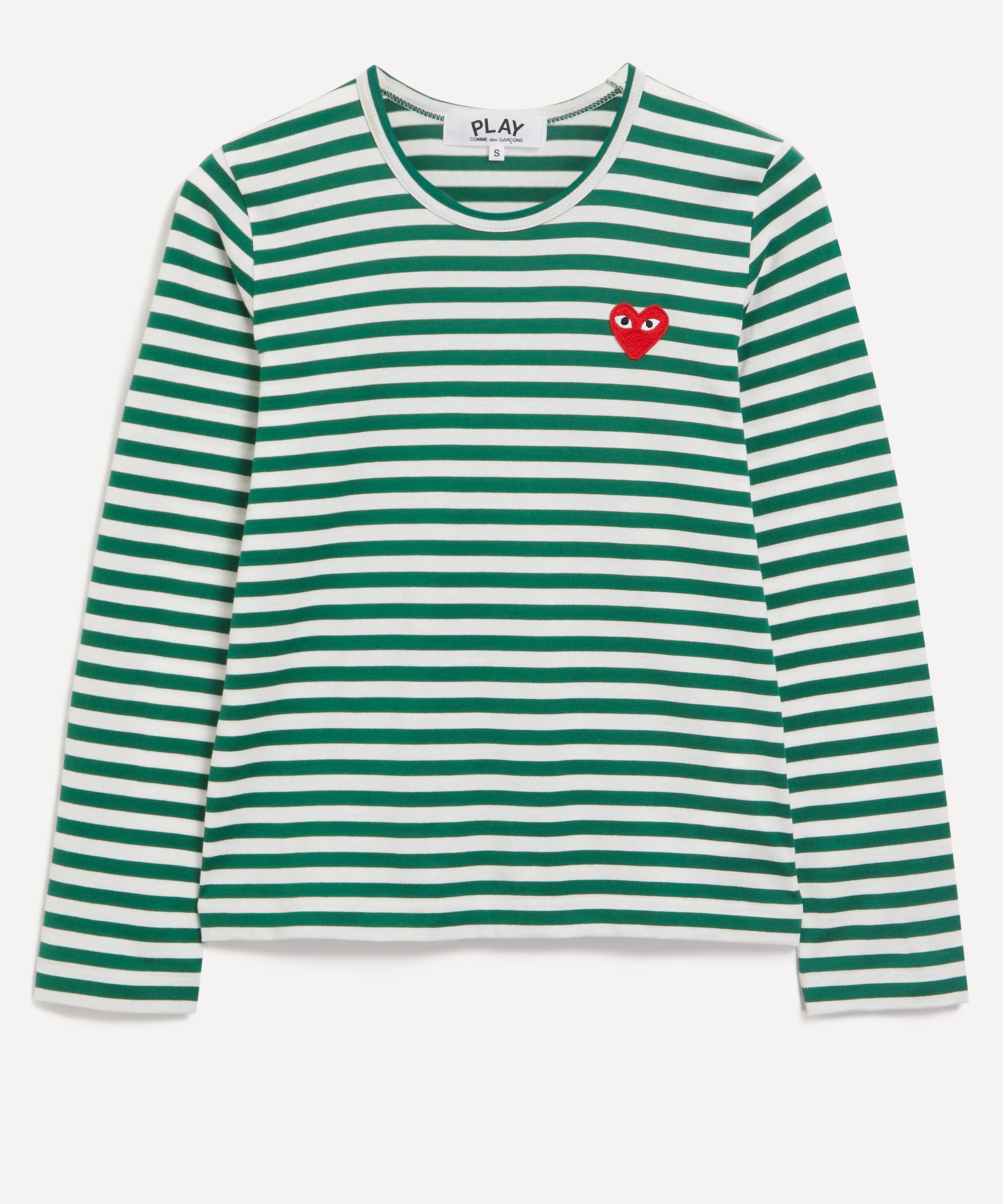 Comme des Garçons Play - Long Sleeve Striped Logo T-Shirt image number 0