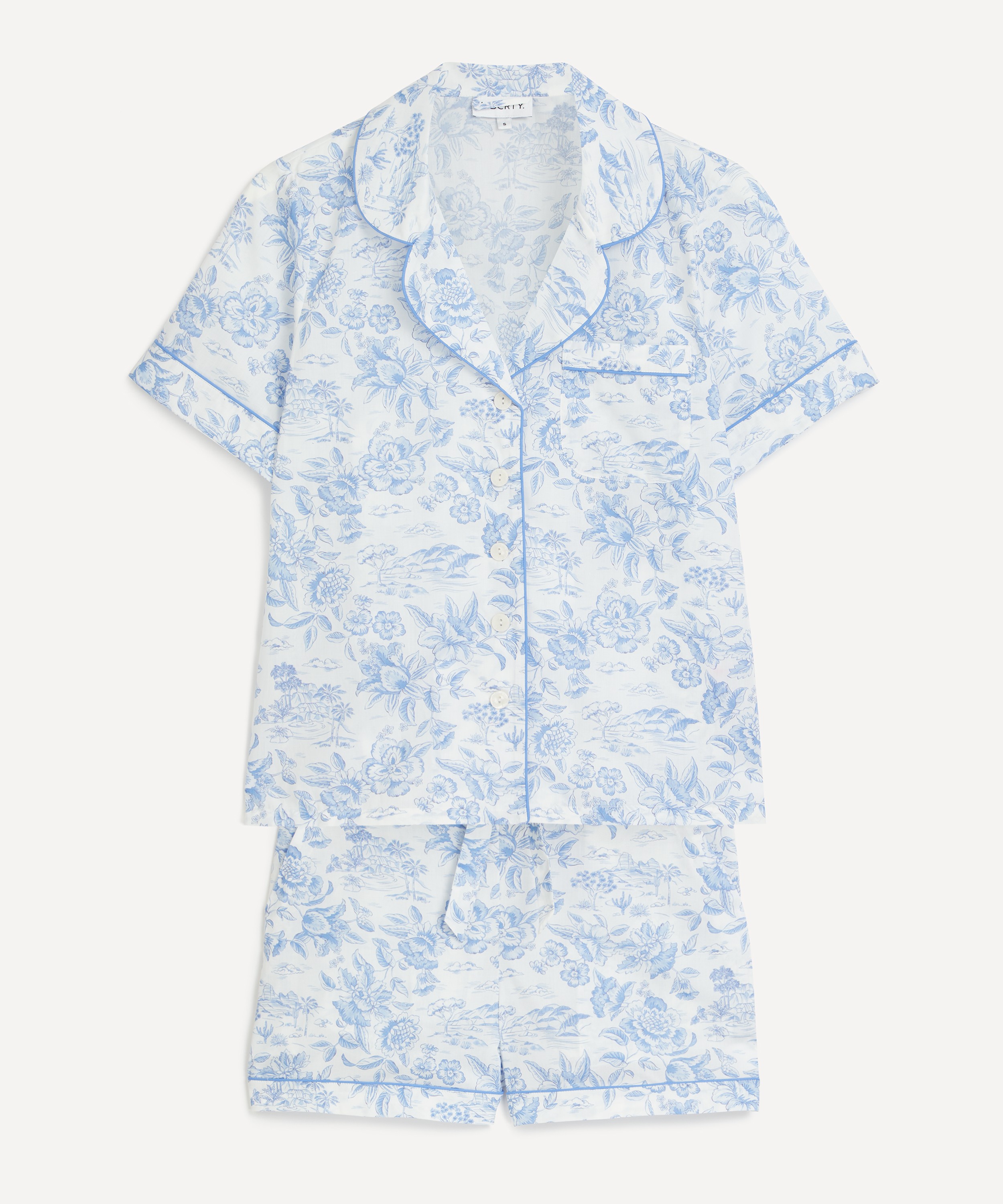 Liberty - Delft Lagoon Tana Lawn™ Cotton Short-Sleeve Pyjama Set image number 0