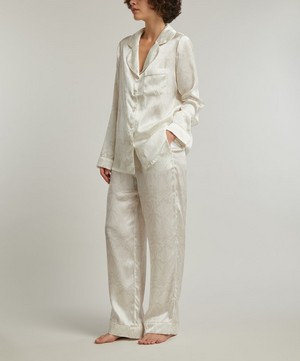 Liberty - Nouveau Ianthe Silk-Satin Pyjama Set image number 2