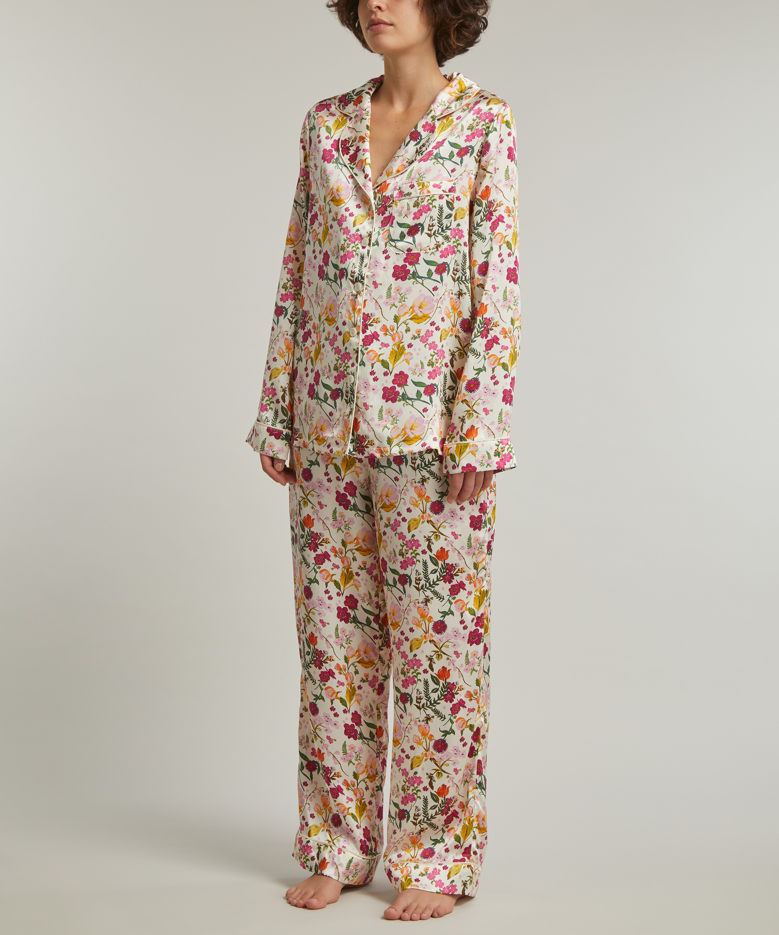 Liberty - Heidi Silk-Satin Pyjama Set image number 2