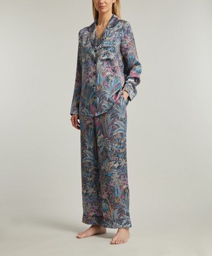 Liberty - Adelphi Voyage Silk-Satin Pyjama Set image number 1