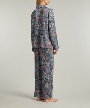 Liberty - Adelphi Voyage Silk-Satin Pyjama Set image number 3