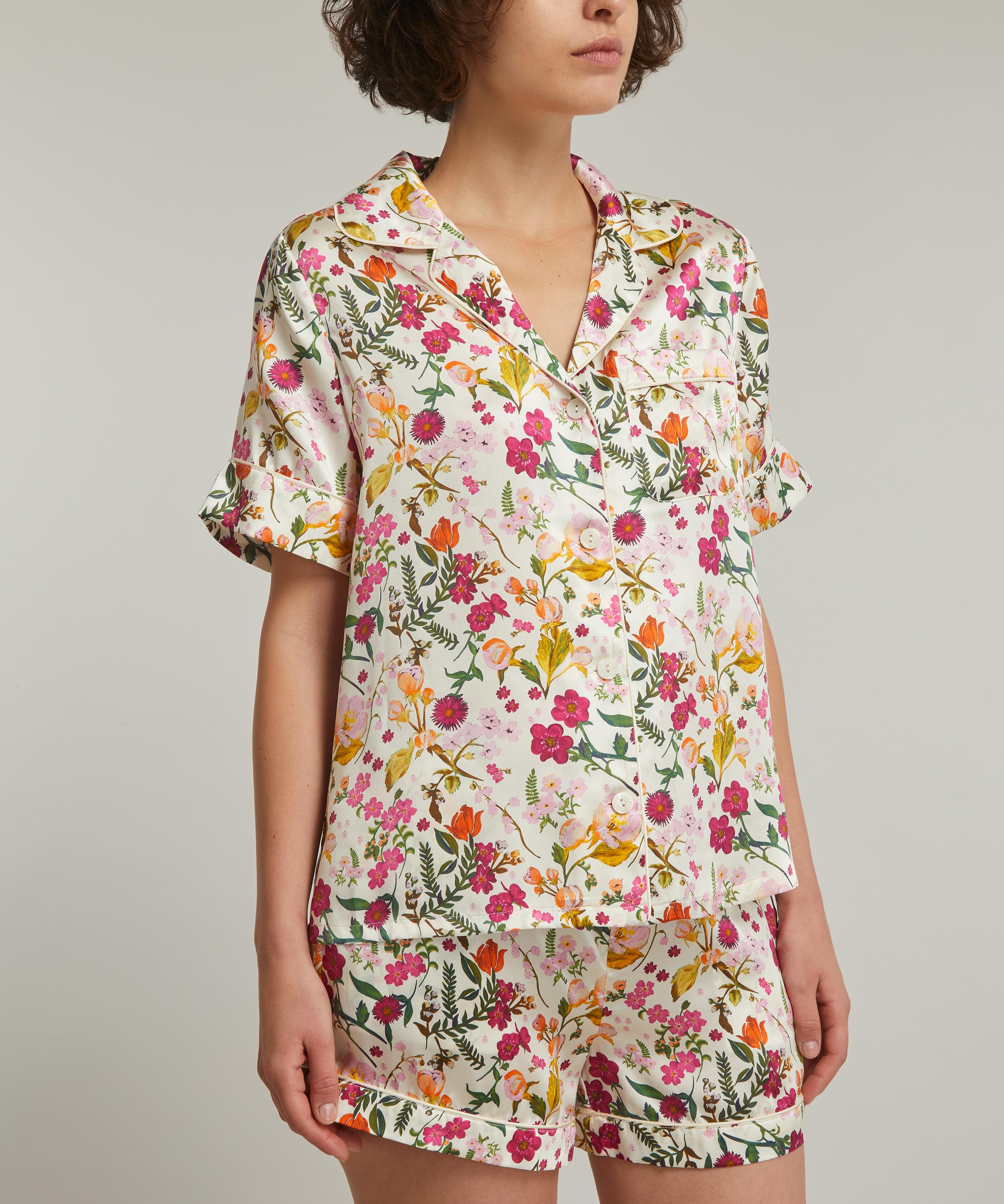 Liberty - Silk-Satin Short-Sleeve Pyjama Set image number 2