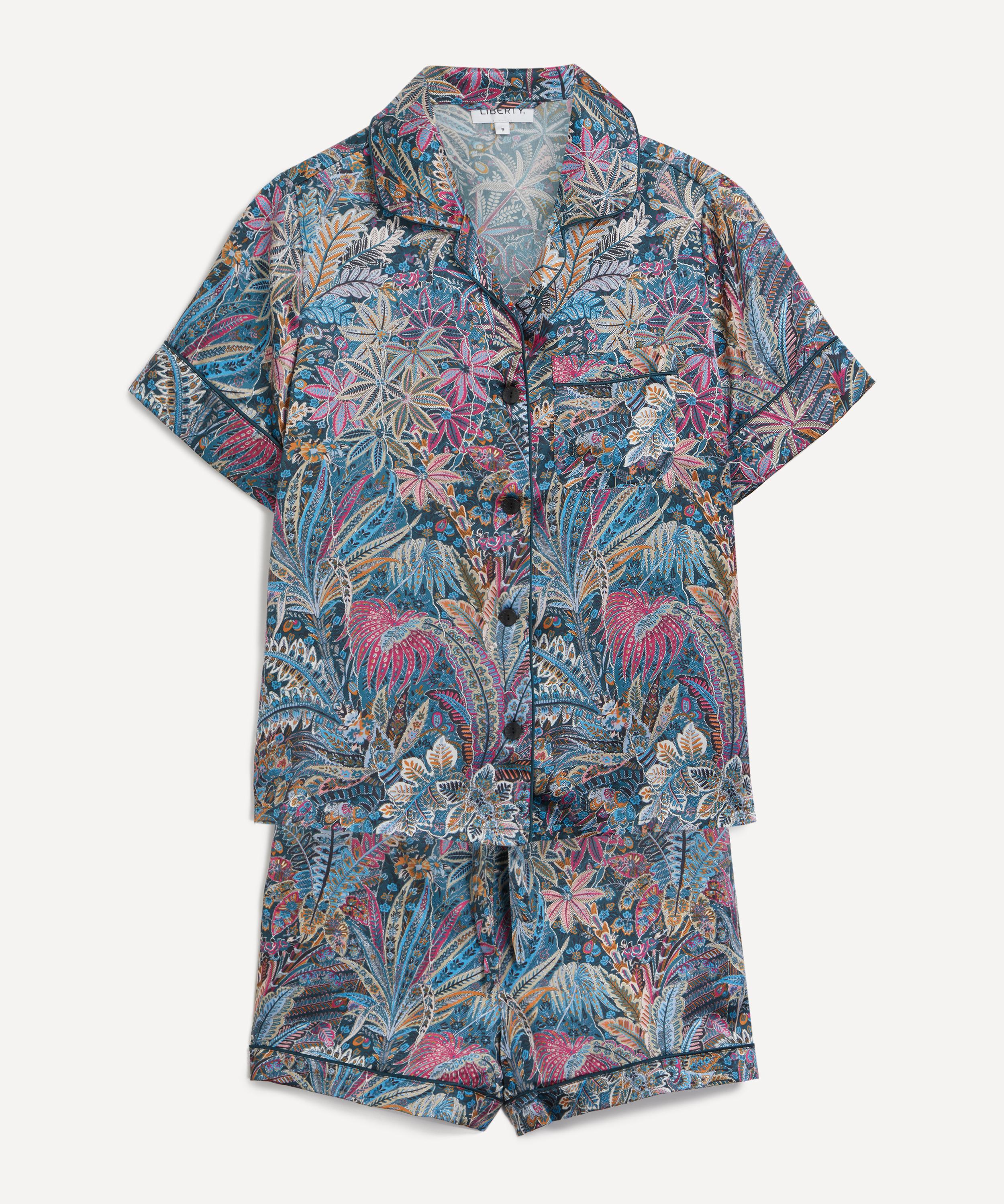 Liberty - Adelphi Voyage Silk-Satin Short-Sleeve Pyjama Set image number 0