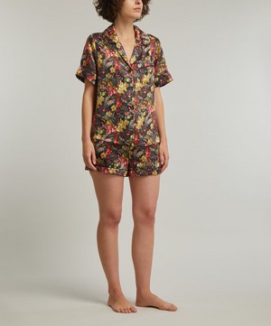 Liberty - Leopard Silk-Satin Short-Sleeve Pyjama Set image number 1