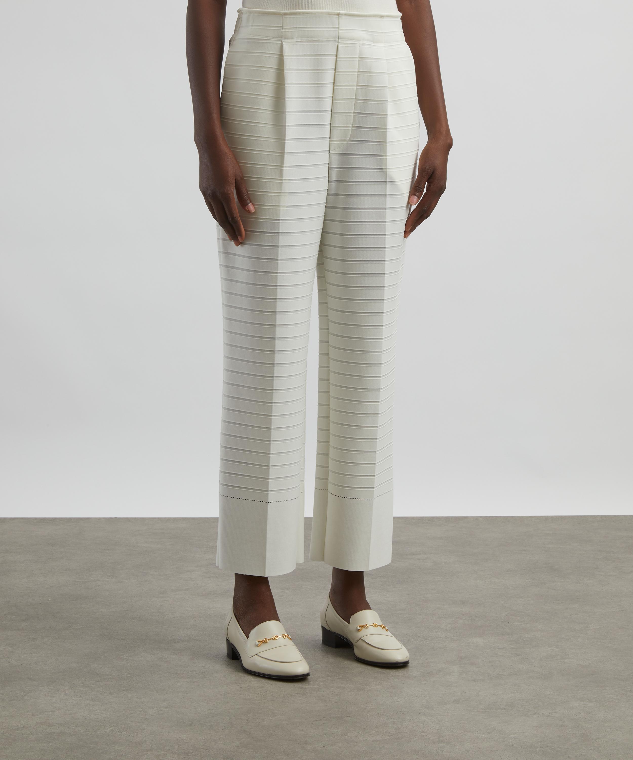 Issey Miyake - Horizontal Wide Stripe Knit Trousers  image number 2