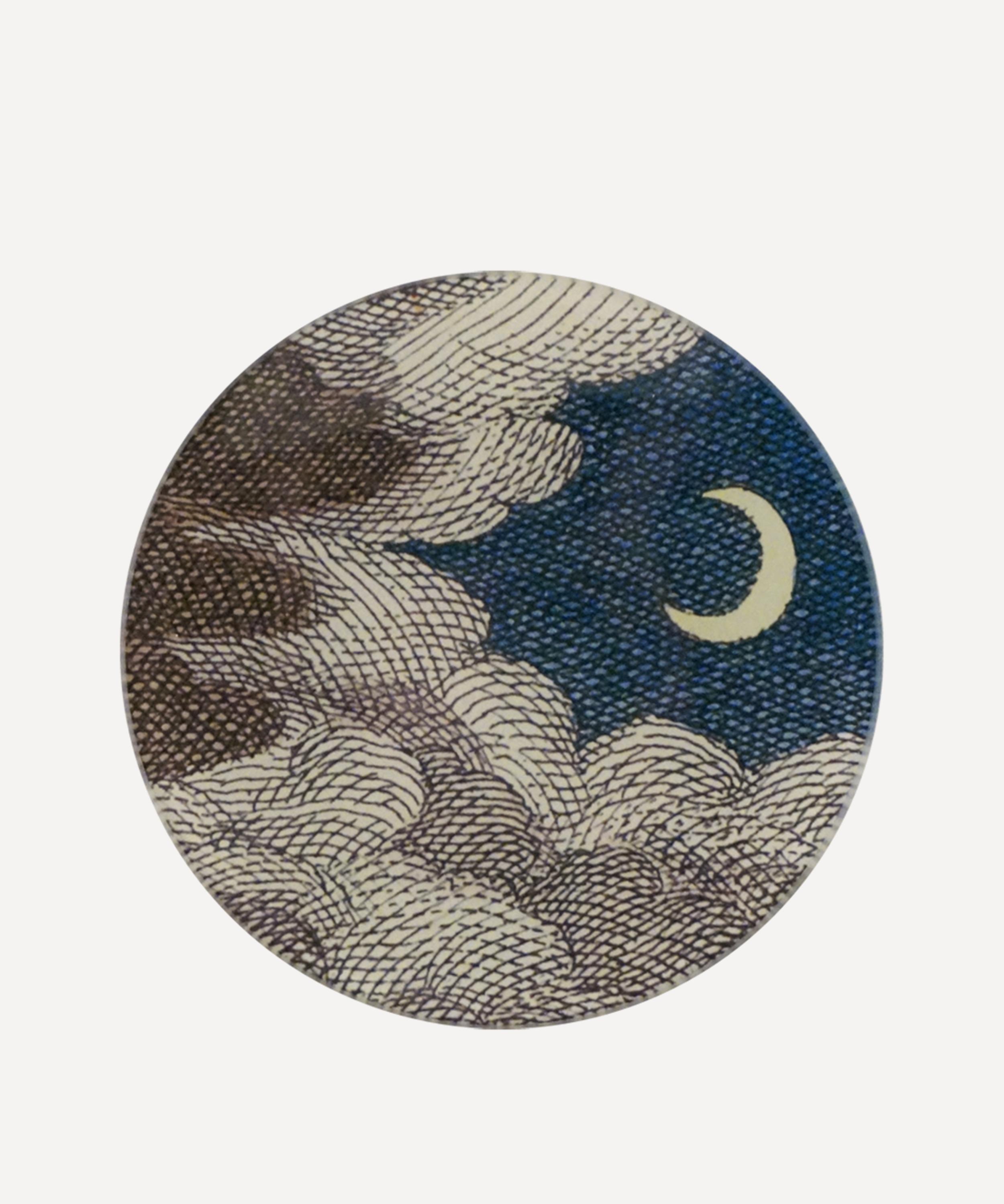 John Derian - Clouds and Crescent Round Plate image number 0