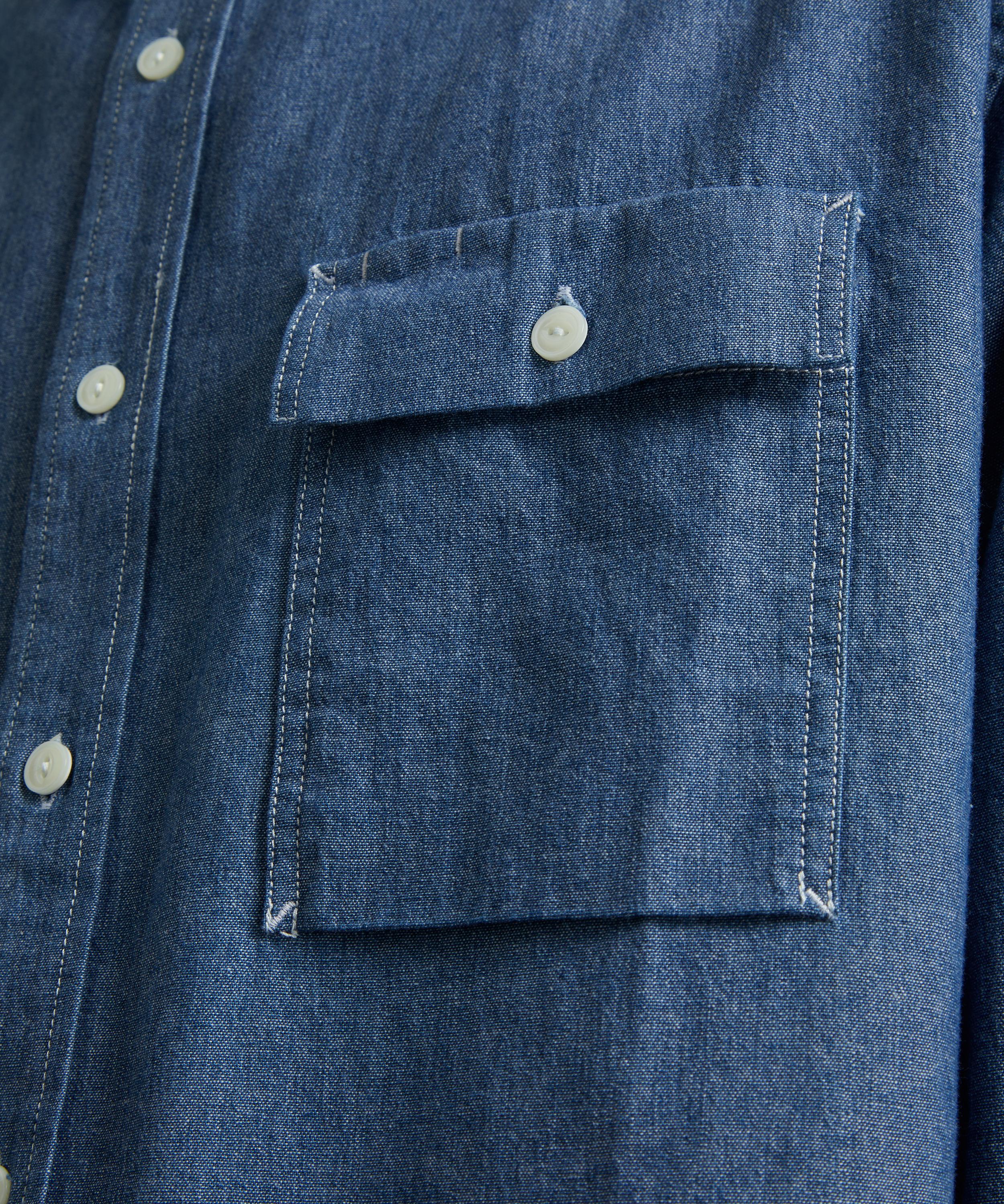 FrizmWORKS - Cigarette Pocket Chambray Shirt image number 4