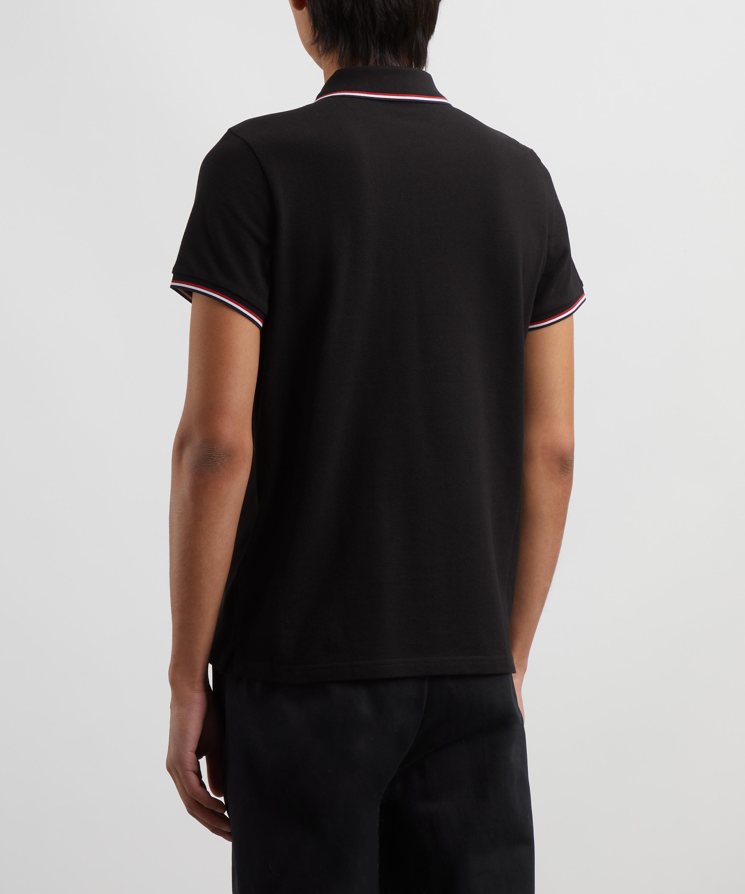 Moncler - Black Logo Patch Polo Shirt  image number 3