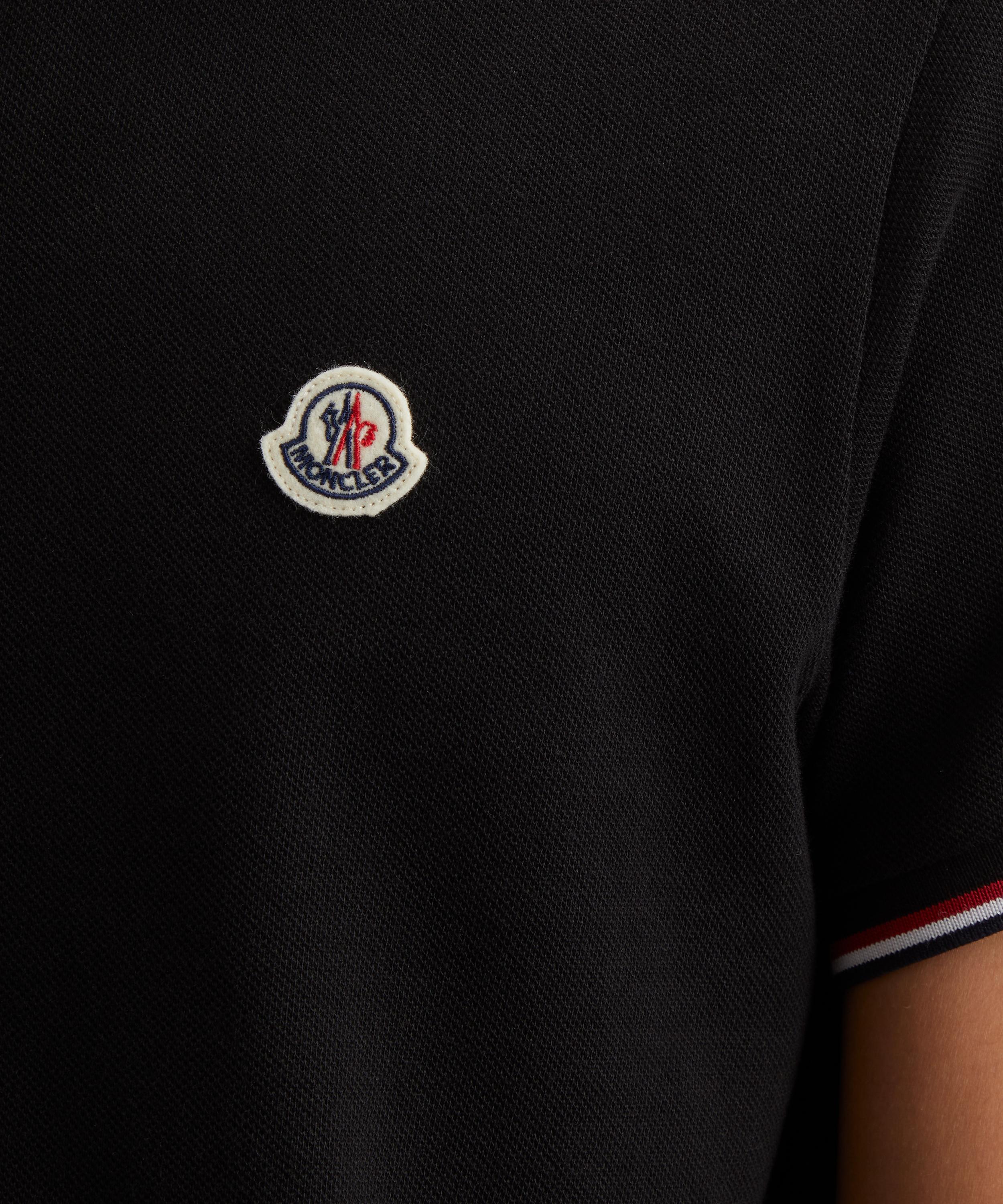 Moncler - Black Logo Patch Polo Shirt  image number 4