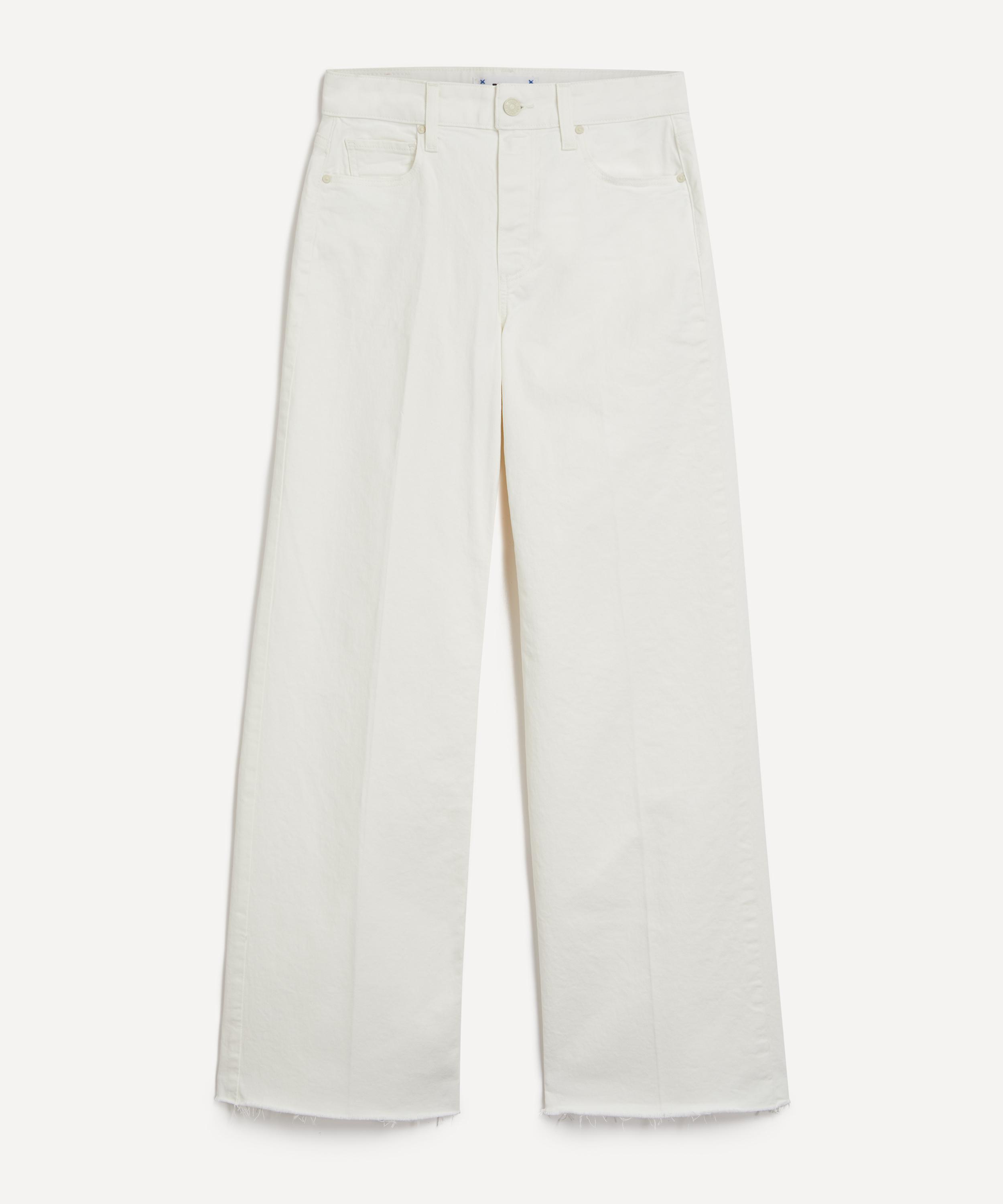 Paige - Anessa 31” Tonal Ecru Wide Leg Jeans image number 0