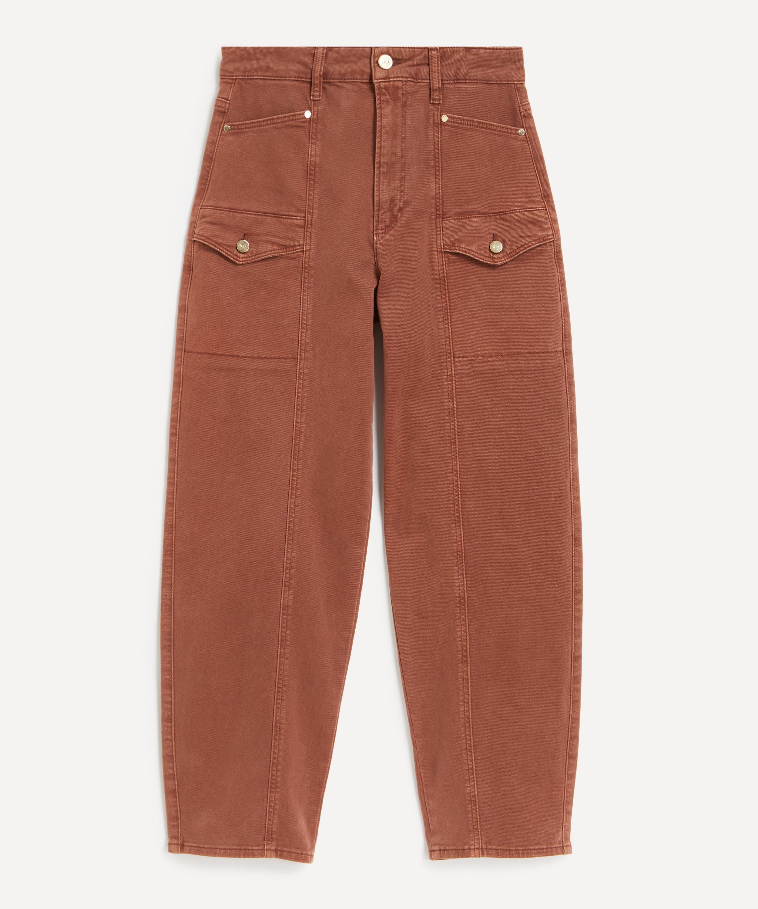 Paige - Alexis Cargo Barrel Leg Jeans in Vintage Brunette image number 0