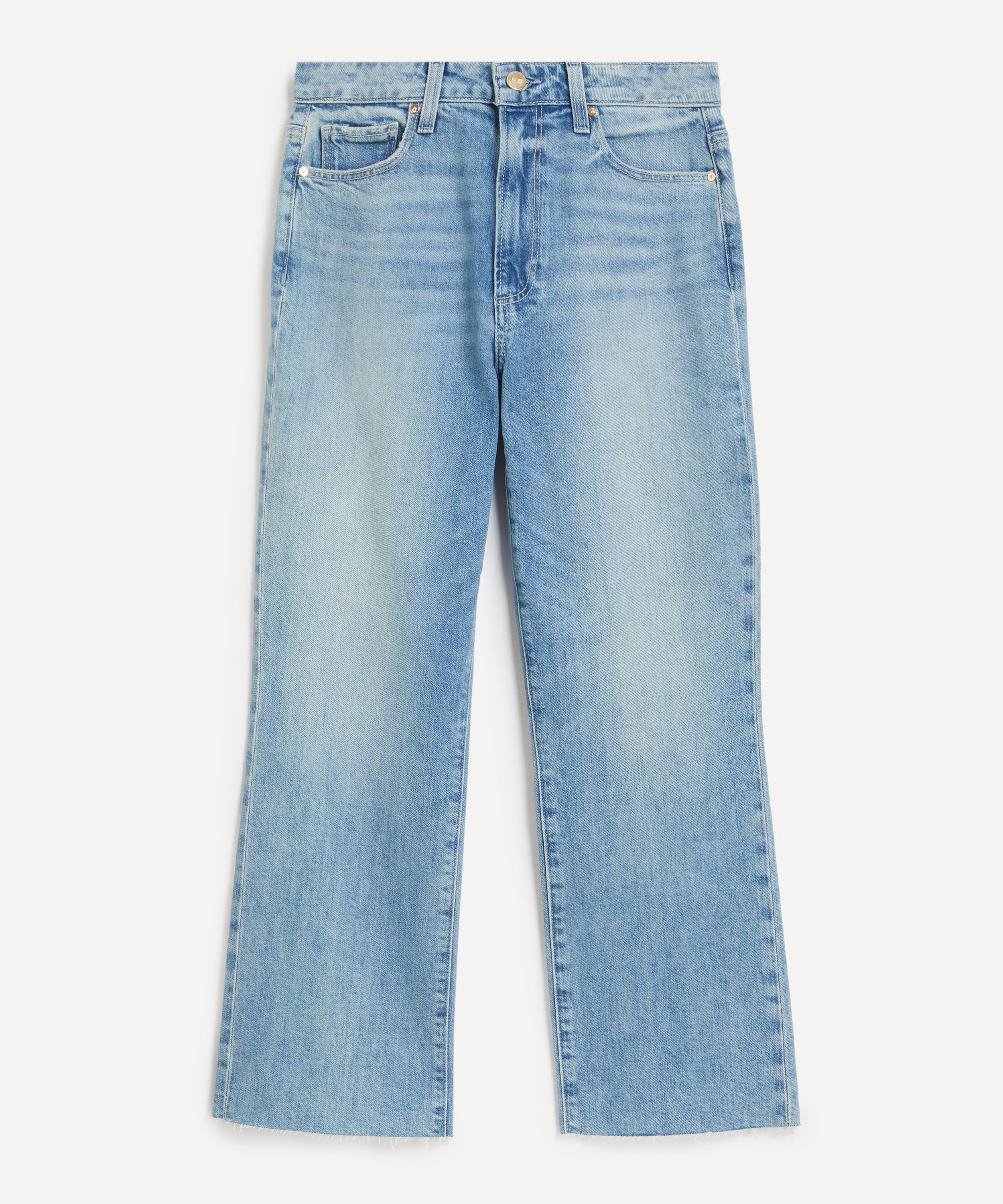 Paige - Courtney High-Rise Straight-Leg Raw Hem Jeans in Rambla image number 0