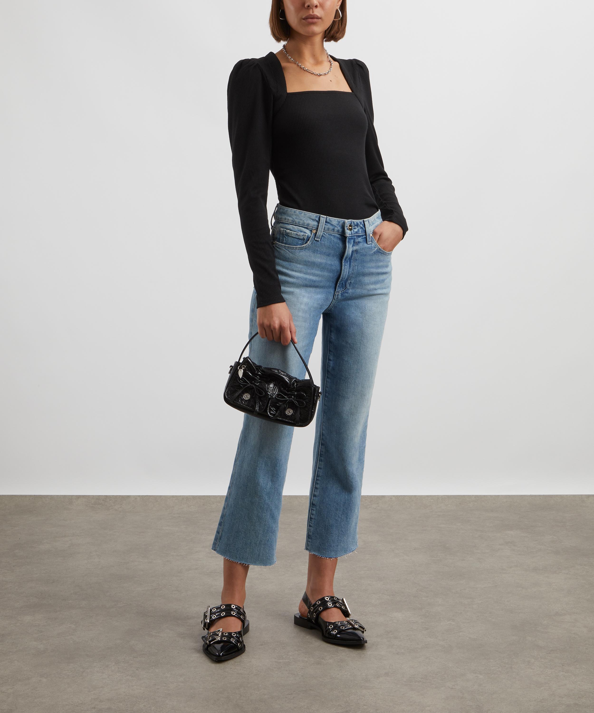 Paige - Courtney High-Rise Straight-Leg Raw Hem Jeans in Rambla image number 1