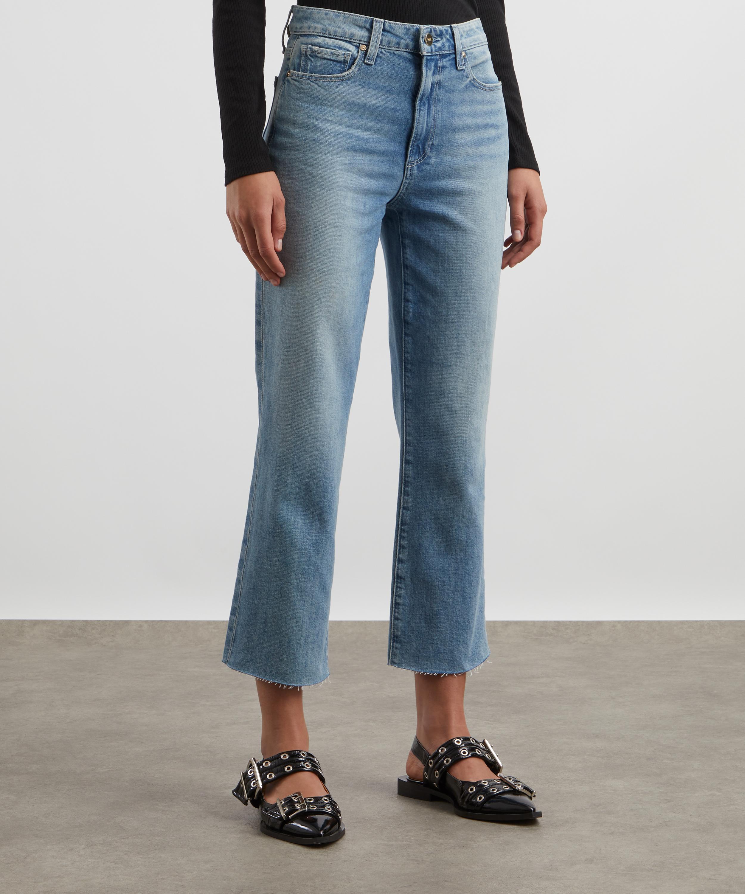 Paige - Courtney High-Rise Straight-Leg Raw Hem Jeans in Rambla image number 2