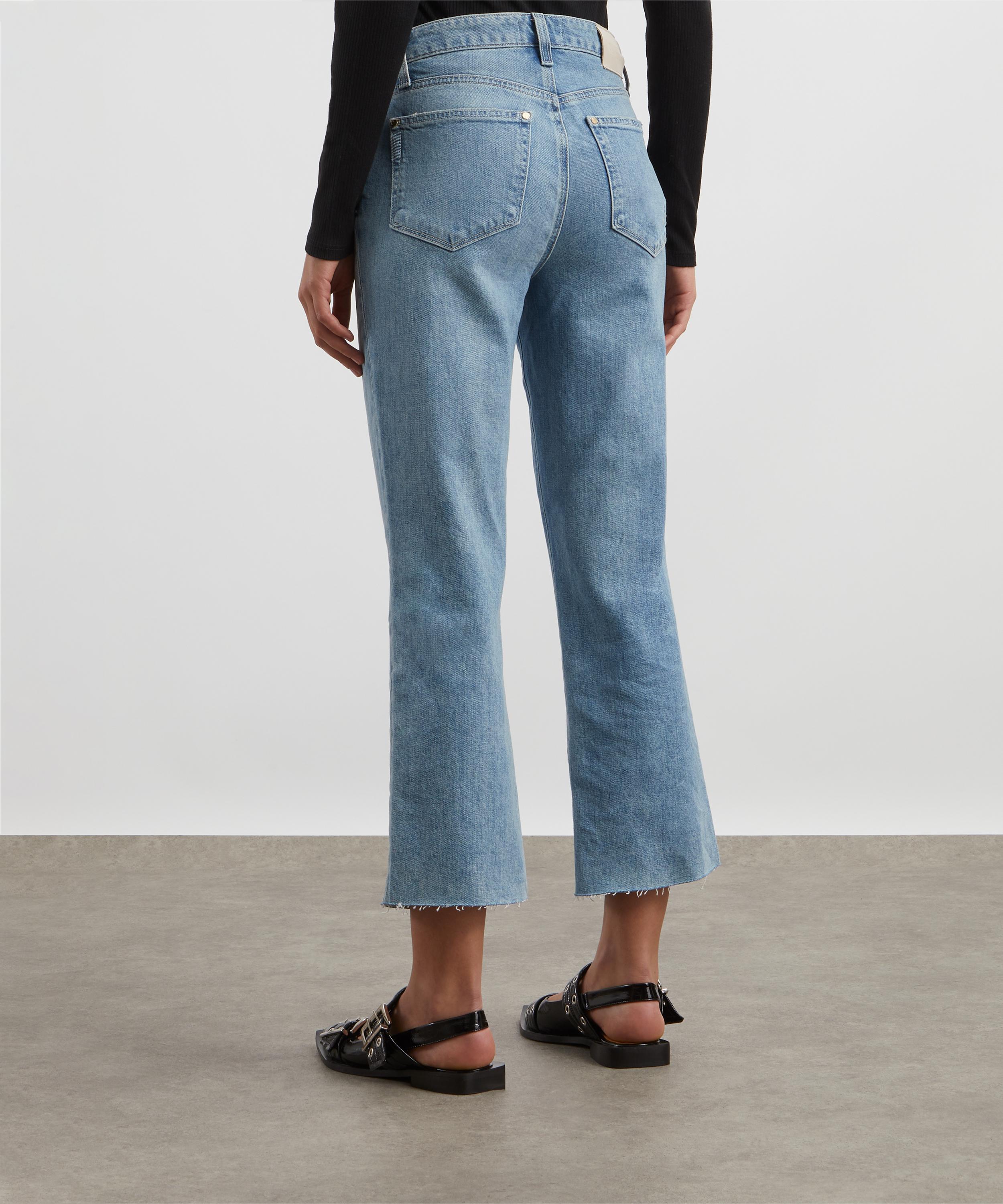 Paige - Courtney High-Rise Straight-Leg Raw Hem Jeans in Rambla image number 3