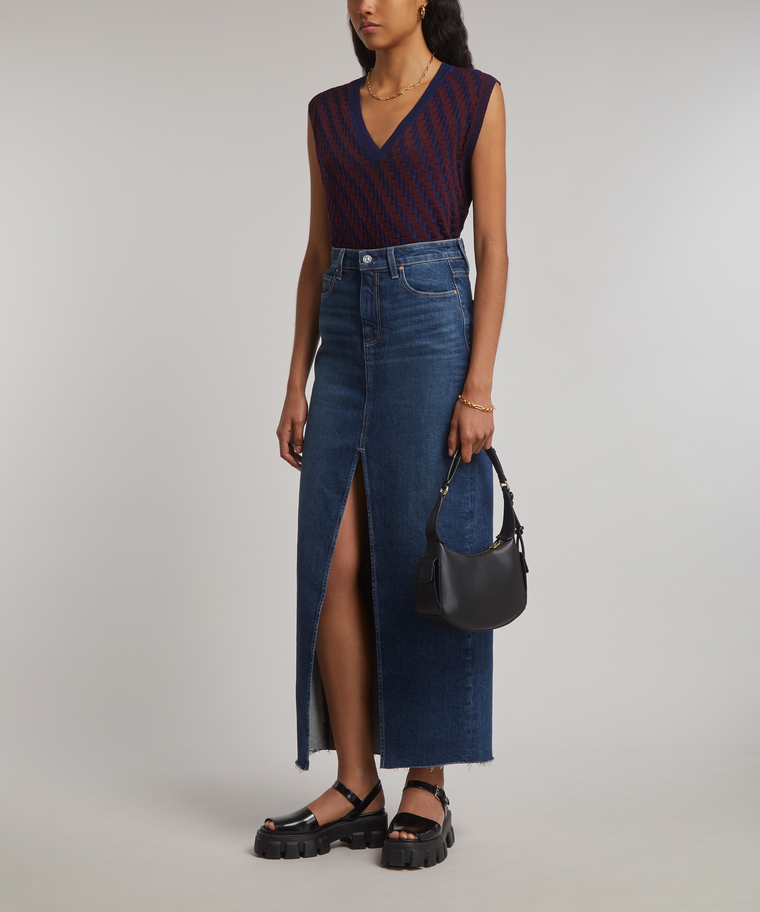 Paige - Angela Denim Maxi Skirt image number 1